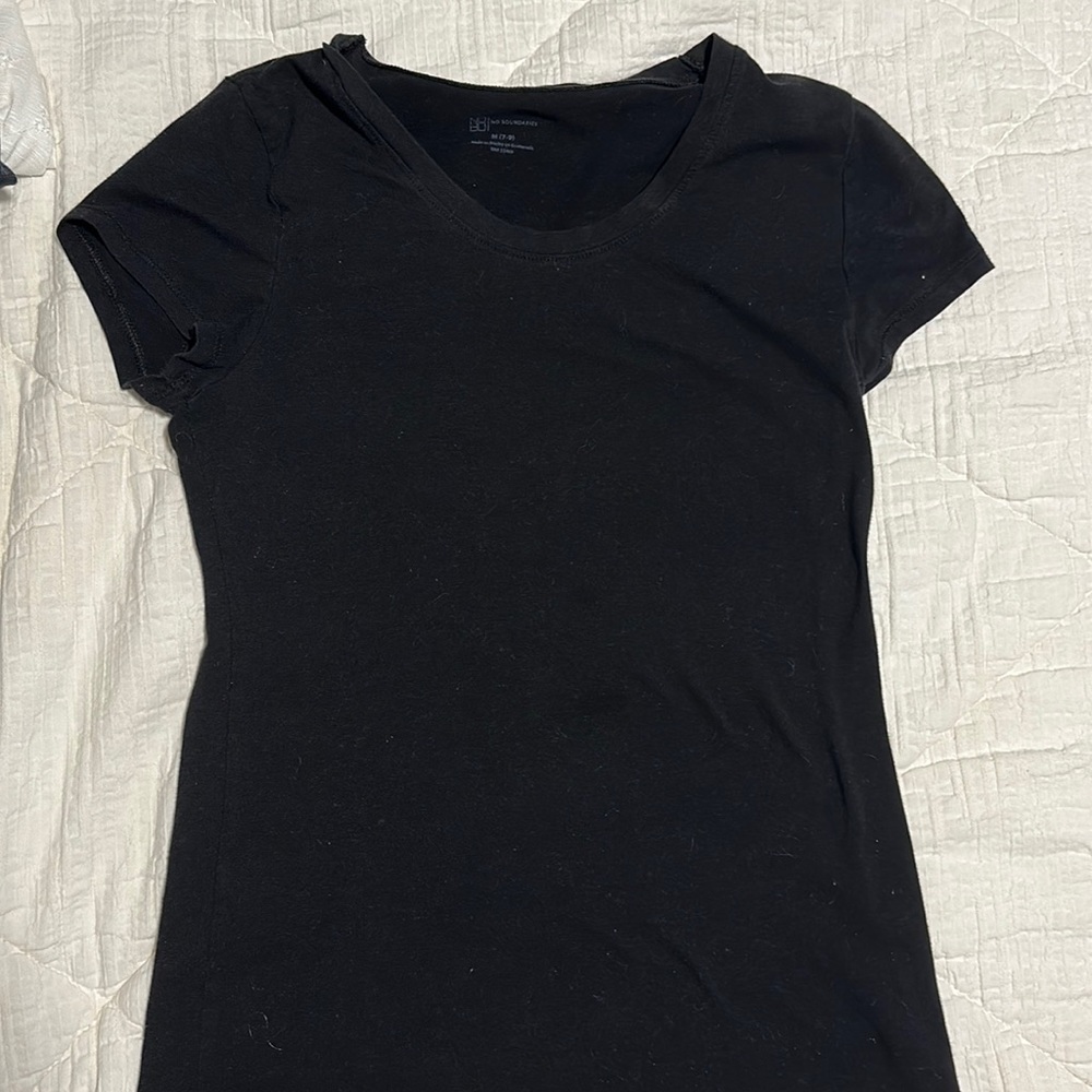 Plain black tee